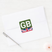 British Racing Green Vierkante Sticker (Envelop)