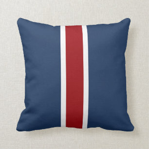 British Racing Stripe Red Blue Kussen