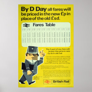 British Rail D-day - prijsopgave Poster