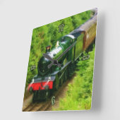 British Railway Steam Train Art. V Vierkante Klok (Hoek)