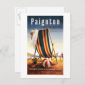 British Railways Beach voorzitter en Ball Poster Briefkaart (Voorkant / Achterkant)