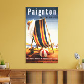 British Railways Beach voorzitter en Ball Poster Canvas Afdruk (Insitu (Woonkamer))
