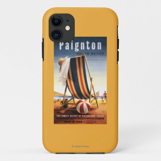 British Railways Beach voorzitter en Ball Poster Case-Mate iPhone Case (Achterkant)