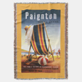 British Railways Beach voorzitter en Ball Poster Deken (Voorkant Verticaal)