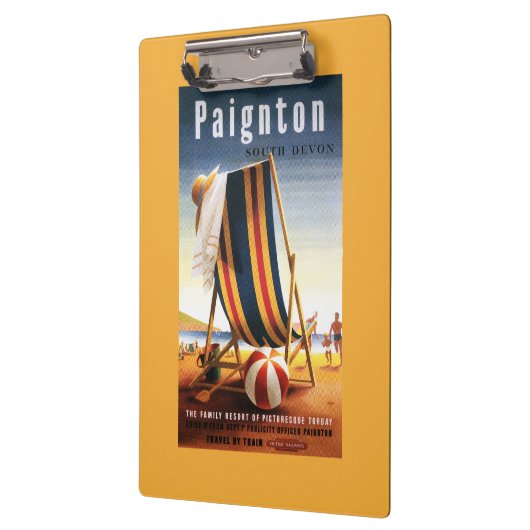 British Railways Beach voorzitter en Ball Poster Klembord (Links)