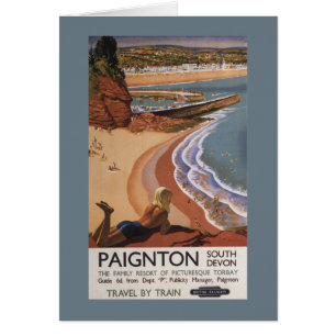 British Railways Girl die op een Cliff kijkt