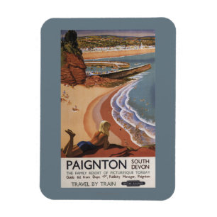 British Railways Girl die op een Cliff kijkt Magneet