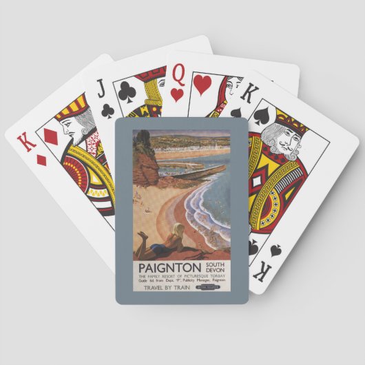 British Railways Girl die op een Cliff kijkt Speelkaarten (Achterkant)