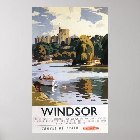 British Railways Windsor Castle Thames Poster (Voorkant)
