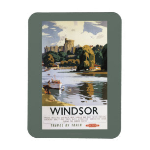 British Railways Windsor Castle Thames Poster Magneet