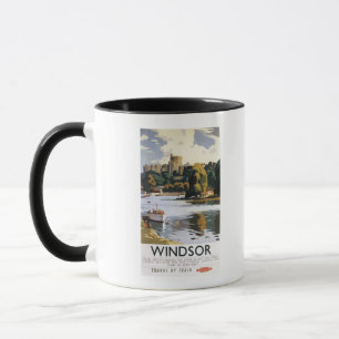 British Railways Windsor Castle Thames Poster Mok