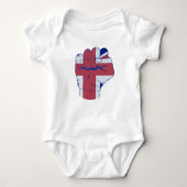 British Raised Fist Romper (Voorkant)