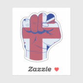 British Raised Fist Sticker (Vel)
