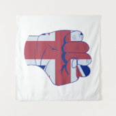British Raised Fist Wandkleed (Voorkant (horizontaal))