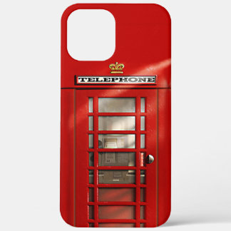 British Red Telephone Booth iPhone 12 Pro Max Hoesje
