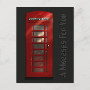 British Red Telephone Box Briefkaart