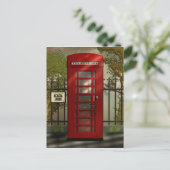 British Red Telephone Box Briefkaart (Staand voorkant)