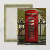 British Red Telephone Box Briefkaart (Voorkant / Achterkant)