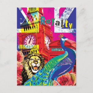 British Royalty Pop Art Briefkaart