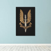 British SAS Canvas Afdruk (Insitu (Houten vloer))