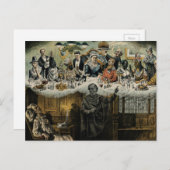 British Scrooge Queen Victoria Kerstmis Feestdagenkaart (Voorkant / Achterkant)