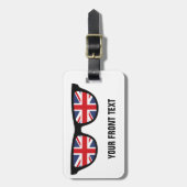 British Shades custom bagagelabel (Voorkant verticaal)