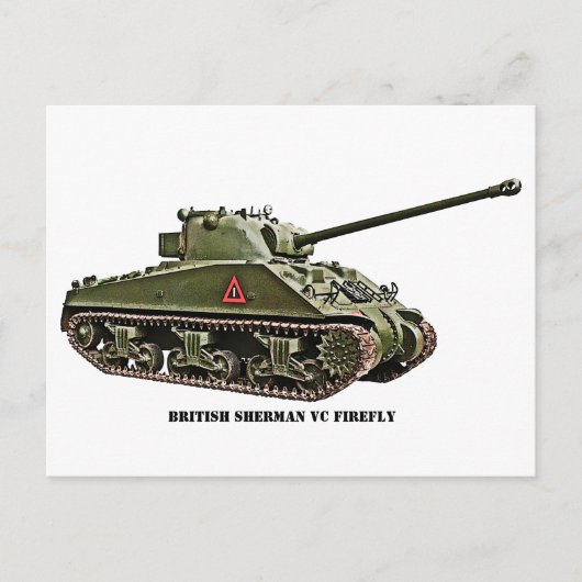 British Sherman VC Firefly Tank Briefkaart (Voorkant)