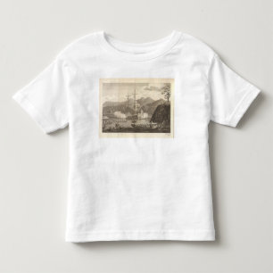 British Ships Firing at Tahiti Kinder Shirts