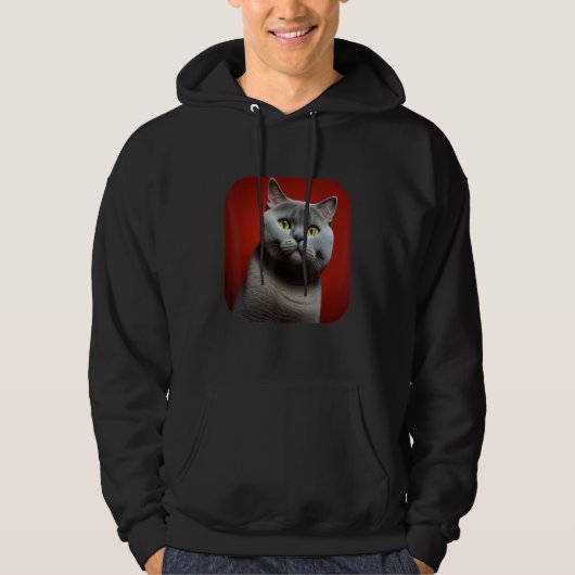 British Shorthair Cat 4 Hoodie (Voorkant)