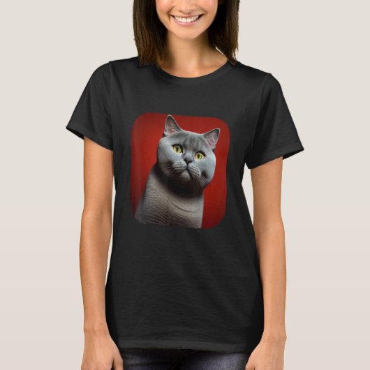 British Shorthair Cat 4 T-shirt (Voorkant)