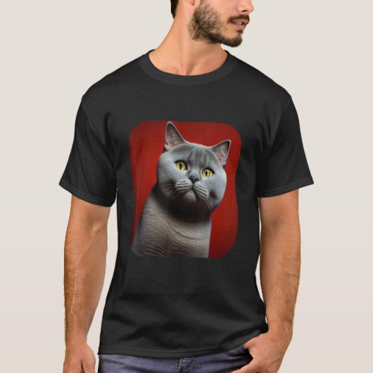 British Shorthair Cat 4 T-shirt (Voorkant)