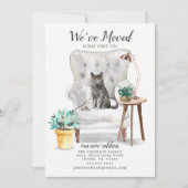 British Shorthair Cat Moving Announement Aankondiging (Voorkant)