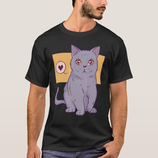 British Shorthair Cat Owner Animal Cute T-shirt (Voorkant)