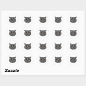British Shorthair Cat Ronde Sticker (Vel)