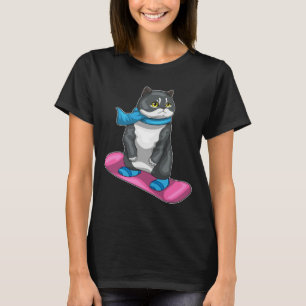 British Shorthair Snowboard Wintersport T-shirt