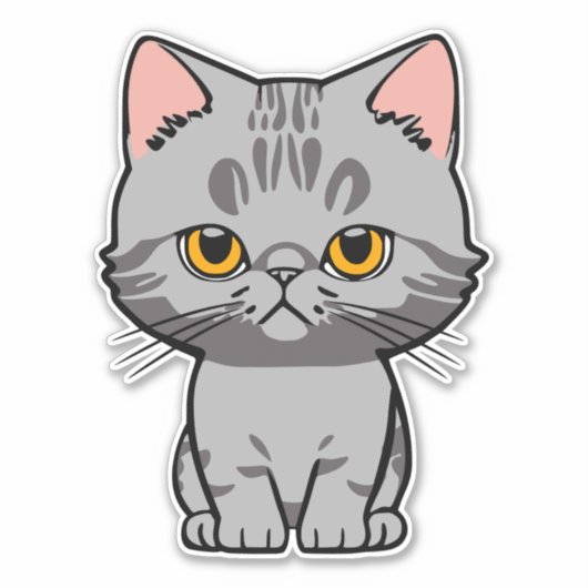 British Shorthair Sticker (Voorkant)