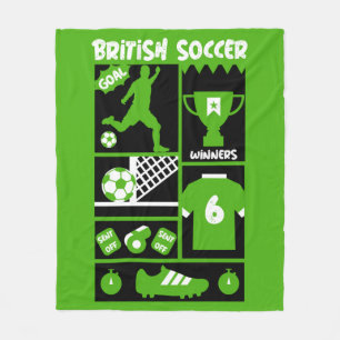 British Soccer Fleece Deken