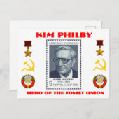 British Spy Kim Philby, Hero van de Sovjet-Unie Briefkaart (Voorkant / Achterkant)
