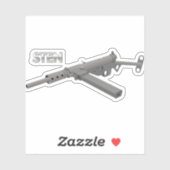 British Sten MKII Submachine Pistool Sticker (Vel)
