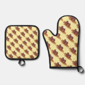 British Sticky Toffee Pudding England Foodie Towel Ovenwant & Pannenlap Set (Voorkant)