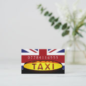 British Taxi Firm Visitekaartje (Staand voorkant)