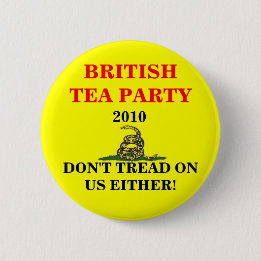 British Tea Party Ronde Button 5,7 Cm (Voorkant)