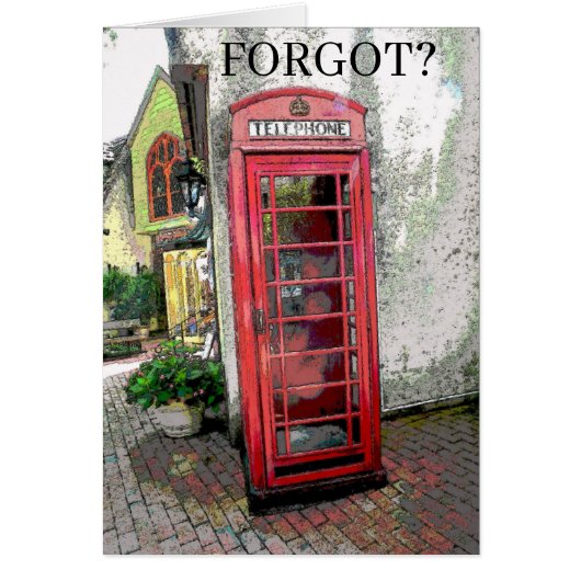 British Telefoon Booth, voeg tekst toe (Voorkant)