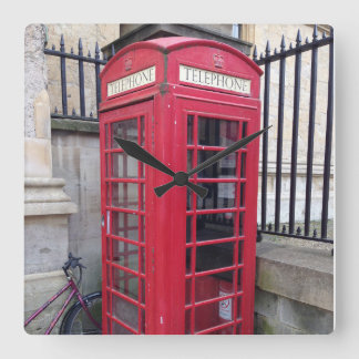 British Telephone Booth-klok Vierkante Klok