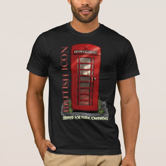 British Telephone Box Funny T-Shirt (Voorkant)