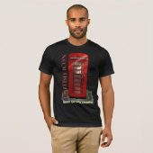 British Telephone Box Funny T-Shirt (Voorkant volledig)