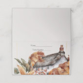 British Thatched Roof Wedding Place Card (Buitenkant ongevouwen)