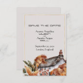 British Thatched Roof Wedding Save the Date (Voorkant / Achterkant)