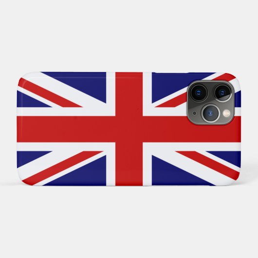 British UK Union Jack Drapeau iPhone 11 Pro Coque (Dos (Horizontal))