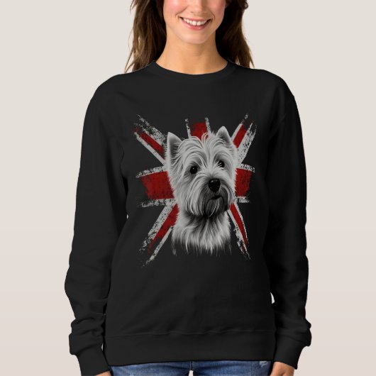 British UK Westie Great Britain West Highland Whit Trui (Voorkant)